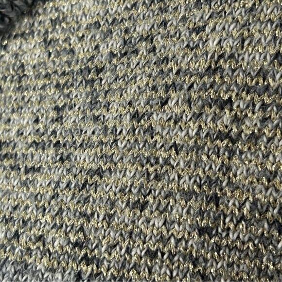 Tommy Hilfiger Cowl Neck Grey Marble Metallic Stripe Split Side Sweater Size XS - Picture 9 of 14